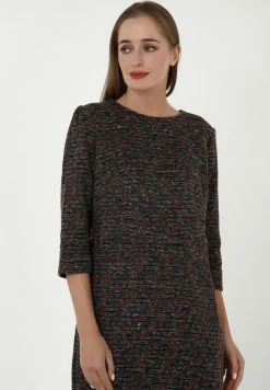 Madam-T RECANA - Robe Fourreau - Dunkelgrau Rot -Madam-T Soldes 2022 290cf593866d43068b6ef27c23c2bdd1