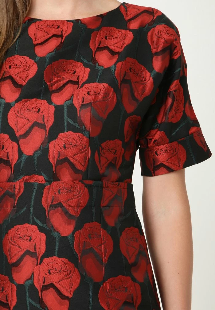 Madam-T ALTEA - Robe Fourreau - Schwarz, Rot 8 Madam-T ALTEA - Robe Fourreau - Schwarz, Rot – Image 8