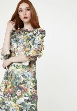 Madam-T Robe De Jour - Grün Gelb -Madam-T Soldes 2022 29bba0da6223497a91635025a6db3ffe