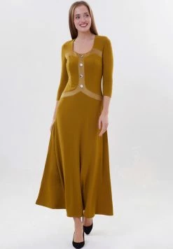 Madam-T Robe Longue - Light Brown