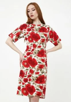 Madam-T JUDY - Robe Fourreau - Milchig/rot