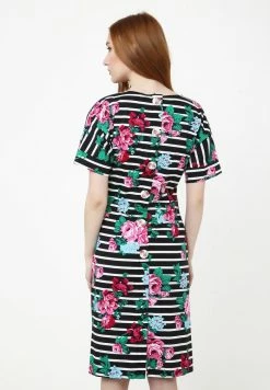 Madam-T JUDY - Robe Fourreau - Schwarz/rosa -Madam-T Soldes 2022 2a41b1b4bf1643af8a351a71ce57dde4