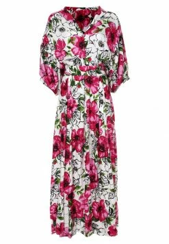 Madam-T Robe Longue - Weiß, Rosa -Madam-T Soldes 2022 2adf4af8c11a496c973ca32a3bdc541a