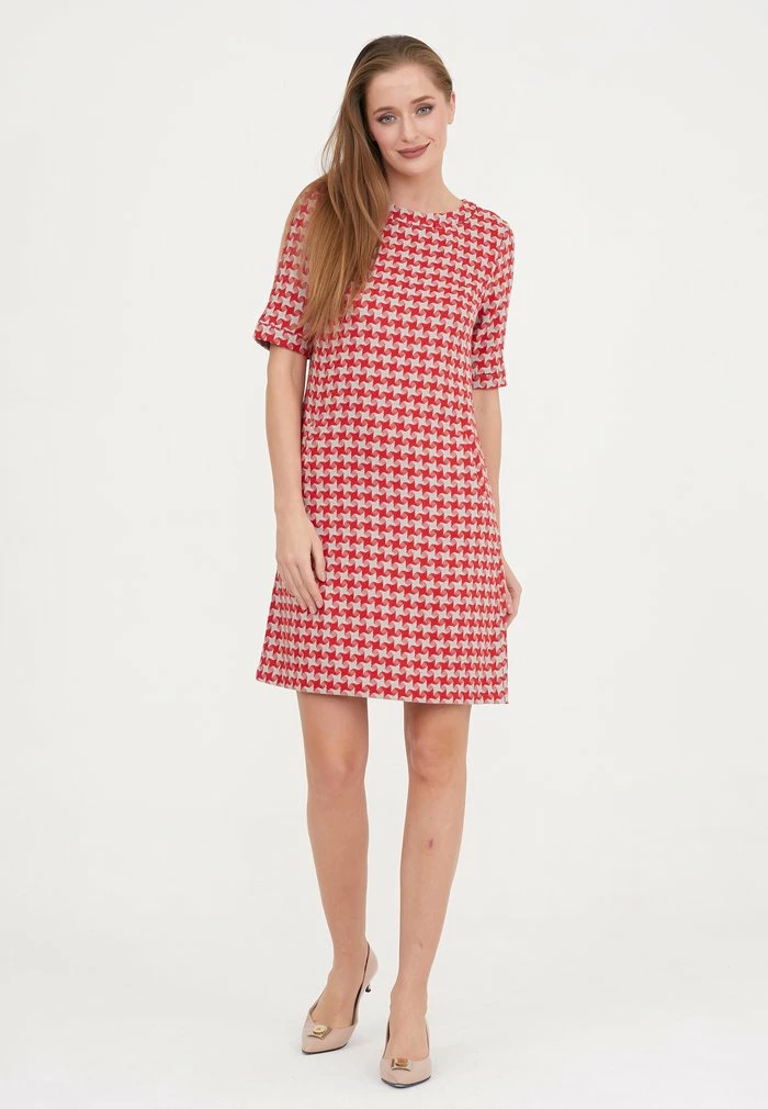 Madam-T ASPIRA - Robe De Jour - Grüner Zig/ Rot 5 Madam-T ASPIRA - Robe De Jour - Grüner Zig/ Rot – Image 5