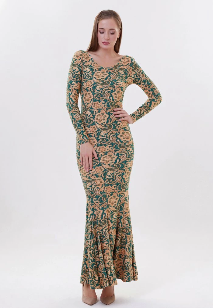 Madam-T PENELOPA - Robe Fourreau - Beige/grün 4 Madam-T PENELOPA - Robe Fourreau - Beige/grün – Image 4