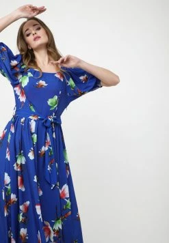 Madam-T KAMEYA - Robe Longue - Indigo/rot -Madam-T Soldes 2022 2babfa7eae0d4a118b6a786c8a1c70b4