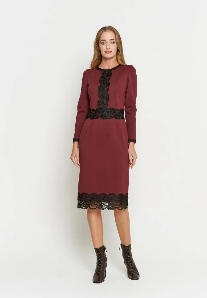 Madam-T TROPICANA - Robe De Jour - Weinrot 2 Madam-T TROPICANA - Robe De Jour - Weinrot – Image 2