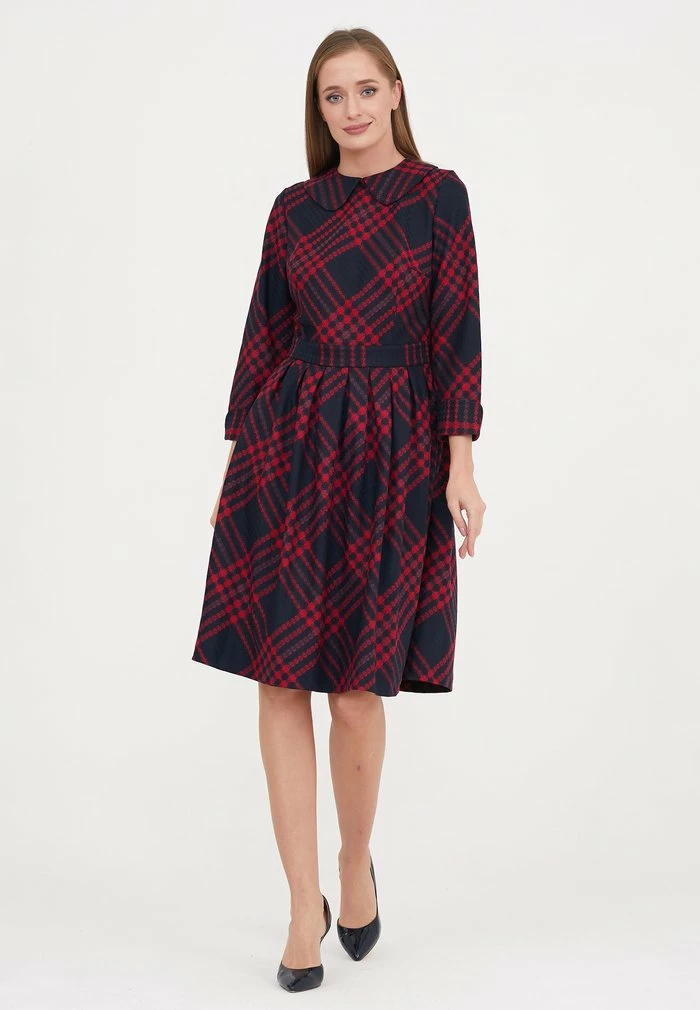 Madam-T MEDJA - Robe De Jour - Blau, Howdy Rot 2 Madam-T MEDJA - Robe De Jour - Blau, Howdy Rot – Image 2