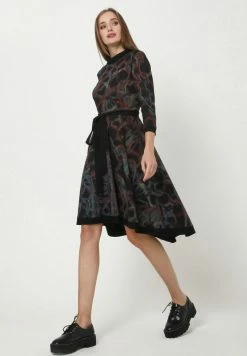 Madam-T SAMBRA - Robe En Jersey - Schwarz Grün -Madam-T Soldes 2022 2c633b1fafe9475f8d5572664d2024f0