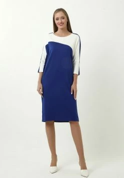 Madam-T ANABELLA - Robe De Jour - Indigo/weiß -Madam-T Soldes 2022 2ca087128bcf4db5bb49ad2c2891bffd