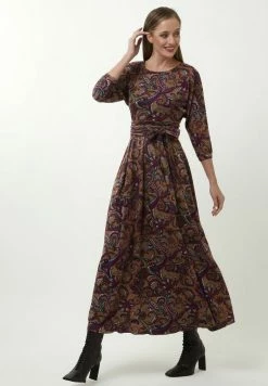 Madam-T KOMBINA - Robe Longue - Dunkelbeige Lila -Madam-T Soldes 2022 2d559ce2e6c7440283f23810e7e2c7fd