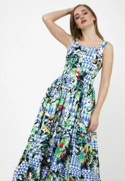 Madam-T Robe De Jour - Weiß, Kornblumenblau -Madam-T Soldes 2022 2d739b8445084038a381826dc26c490a