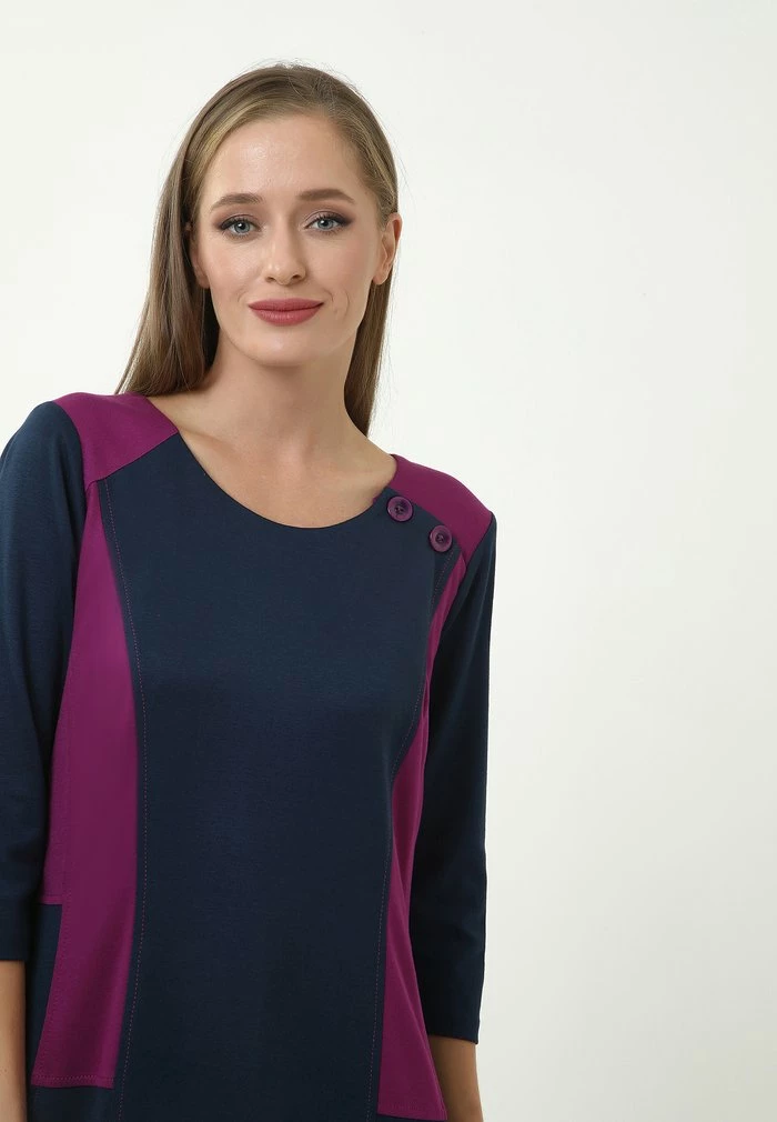 Madam-T Robe En Jersey - Blue, Purple 3 Madam-T Robe En Jersey - Blue, Purple – Image 3