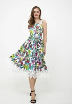 Madam-T DOLCE - Robe De Jour - Weiß Hellblau -Madam-T Soldes 2022 2e836cb2a2554bb69d7a69b09838e605