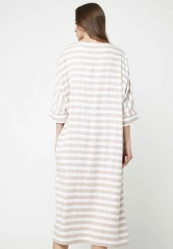 Madam-T Robe En Jersey - Beige, Weiß -Madam-T Soldes 2022 2ea7fdf2003340bf9347a3621ccfa956