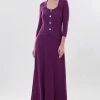Madam-T Robe Longue - Purple