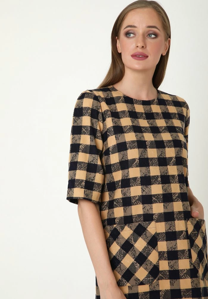 Madam-T ALLTAGSKLEID MILANIA - Robe De Jour - Beige, Blau 4 Madam-T ALLTAGSKLEID MILANIA - Robe De Jour - Beige, Blau – Image 4