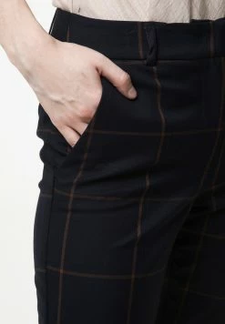 Madam-T Pantalon Classique - Blau/ Braun -Madam-T Soldes 2022 2f0ebfe7d873499f90676bad52b9d94b