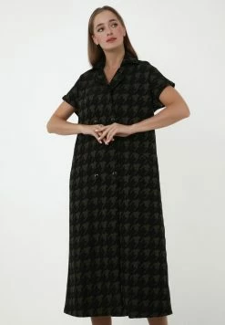 Madam-T ITELIA - Robe En Jersey - Schwarz Khaki