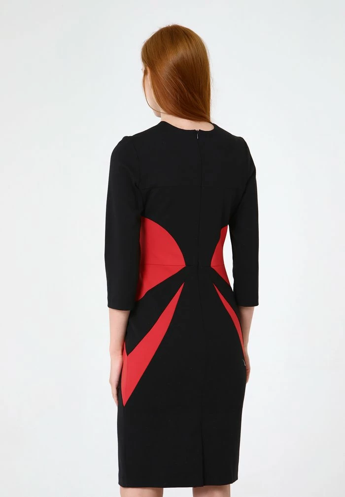 Madam-T Robe Fourreau - Schwarz Rot 3 Madam-T Robe Fourreau - Schwarz Rot – Image 3