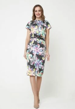 Madam-T CALYPSO - Robe Fourreau - Anthrazit/flieder