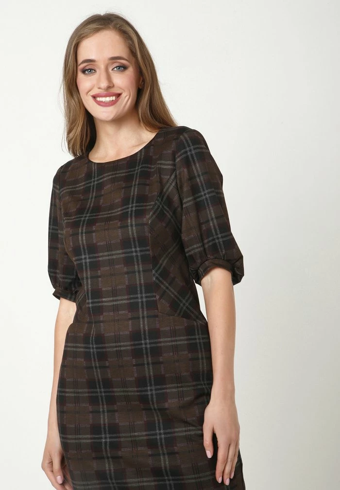 Madam-T JERSEYKLEID AGARATA - Robe Fourreau - Schwarz, Senf 5 Madam-T JERSEYKLEID AGARATA - Robe Fourreau - Schwarz, Senf – Image 5