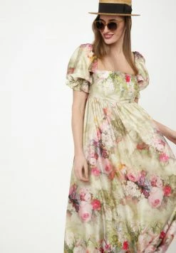 Madam-T AMORESSA - Robe Longue - Olive, Pink -Madam-T Soldes 2022 31560eaf84ee44f68ec7be6bf84808b3