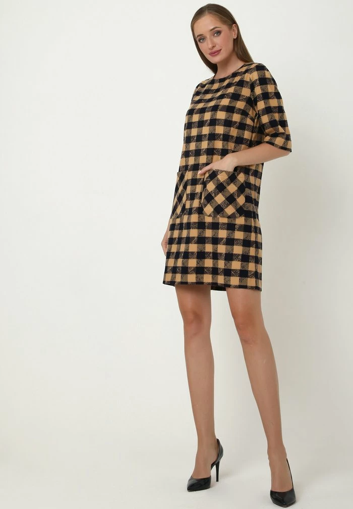 Madam-T ALLTAGSKLEID MILANIA - Robe De Jour - Beige, Blau 7 Madam-T ALLTAGSKLEID MILANIA - Robe De Jour - Beige, Blau – Image 7