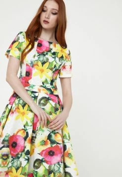 Madam-T Robe De Jour - Weiß, Rosa -Madam-T Soldes 2022 31efa7809c3044b7ac9ee8bcfc122a96