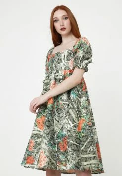 Madam-T Robe De Jour - Khaki, Koralle -Madam-T Soldes 2022 320dd998714f454a915dff02e211eb37