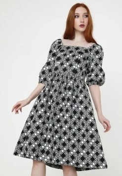 Madam-T CHANTALE - Robe De Jour - Schwarz, Weiß