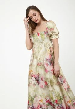 Madam-T AMORESSA - Robe Longue - Olive, Pink -Madam-T Soldes 2022 330f423328b143e8846d0cb3873e360c