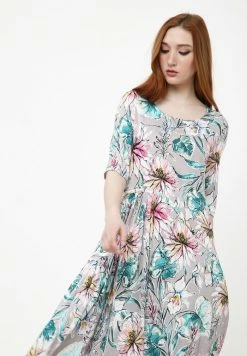 Madam-T Robe De Jour - Grau, Aqua -Madam-T Soldes 2022 3465f75ac891421887461c8d906d75c8