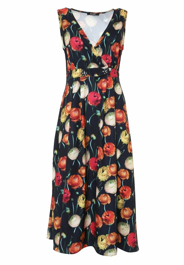 Madam-T GENEVRA - Robe De Jour - Blau, Rot 7 Madam-T GENEVRA - Robe De Jour - Blau, Rot – Image 7