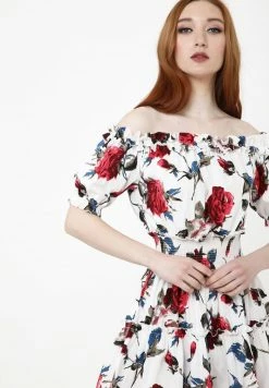 Madam-T Robe De Jour - Weiß, Weinrot -Madam-T Soldes 2022 35c36d1d80924c5b8c8ed8ed9d6baa51