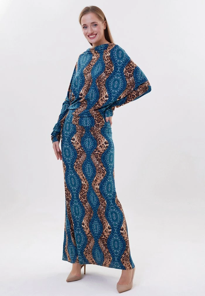 Madam-T ARIELE - Robe Longue - Blau/bruder Geboren 1 Madam-T ARIELE - Robe Longue - Blau/bruder Geboren