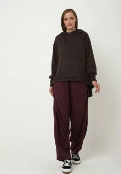 Madam-T HOSE POLLI - Pantalon Classique - Weinrot -Madam-T Soldes 2022 366330d0d4ae4fb5b3a6f69d592c134e