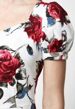 Madam-T Robe Longue - Weiß, Weinrot -Madam-T Soldes 2022 36a056dfd59c4a959eb044cb94c56e5c