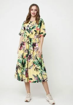 Madam-T CAMUS - Robe De Jour - Gelbgrün