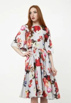 Madam-T Robe De Jour - Grau Rot -Madam-T Soldes 2022 374049aa4ed64ffb990c58db5aca8d82