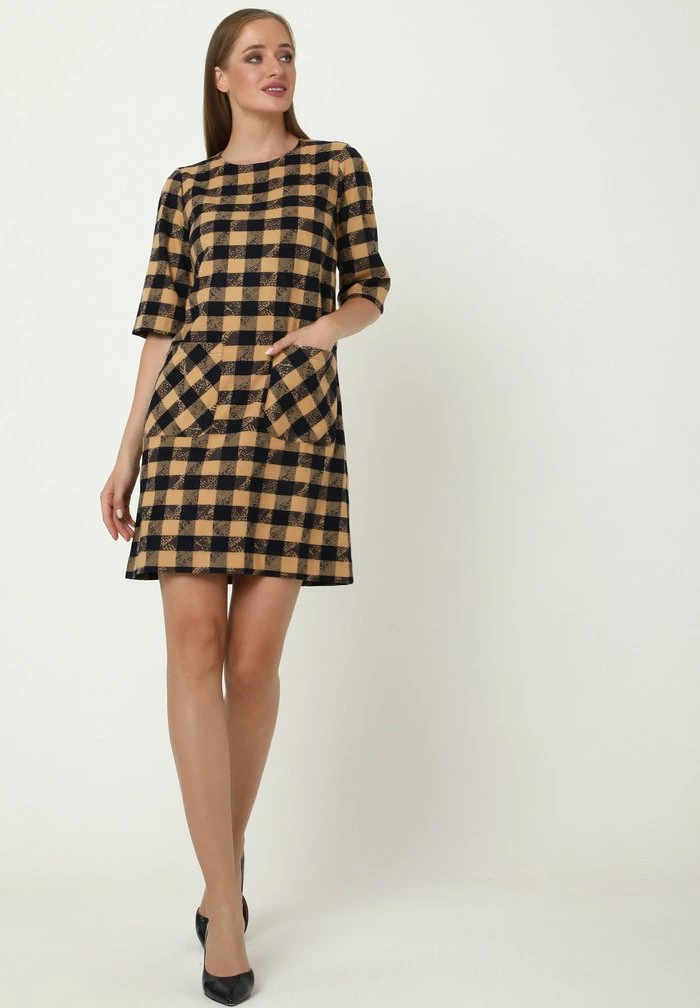 Madam-T ALLTAGSKLEID MILANIA - Robe De Jour - Beige, Blau 6 Madam-T ALLTAGSKLEID MILANIA - Robe De Jour - Beige, Blau – Image 6