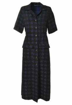 Madam-T ORSOLA - Robe Chemise - Schwarz/blau -Madam-T Soldes 2022 380938be0513454882be87c29a564c2c