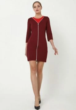 Madam-T LADOGA - Robe En Jersey - Weinrot Koralle -Madam-T Soldes 2022 381ba370cca647668102cd5bab44d889