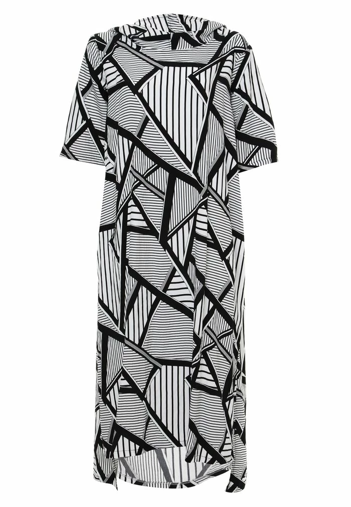 Madam-T ADELINARA - Robe Longue - Schwarz/ Weiß 6 Madam-T ADELINARA - Robe Longue - Schwarz/ Weiß – Image 6