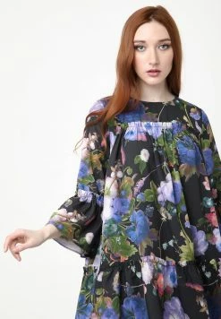 Madam-T EDEMIA - Robe De Jour - Schwarz, Lila -Madam-T Soldes 2022 381f2adfb6894ca09b34df086cd9ab34