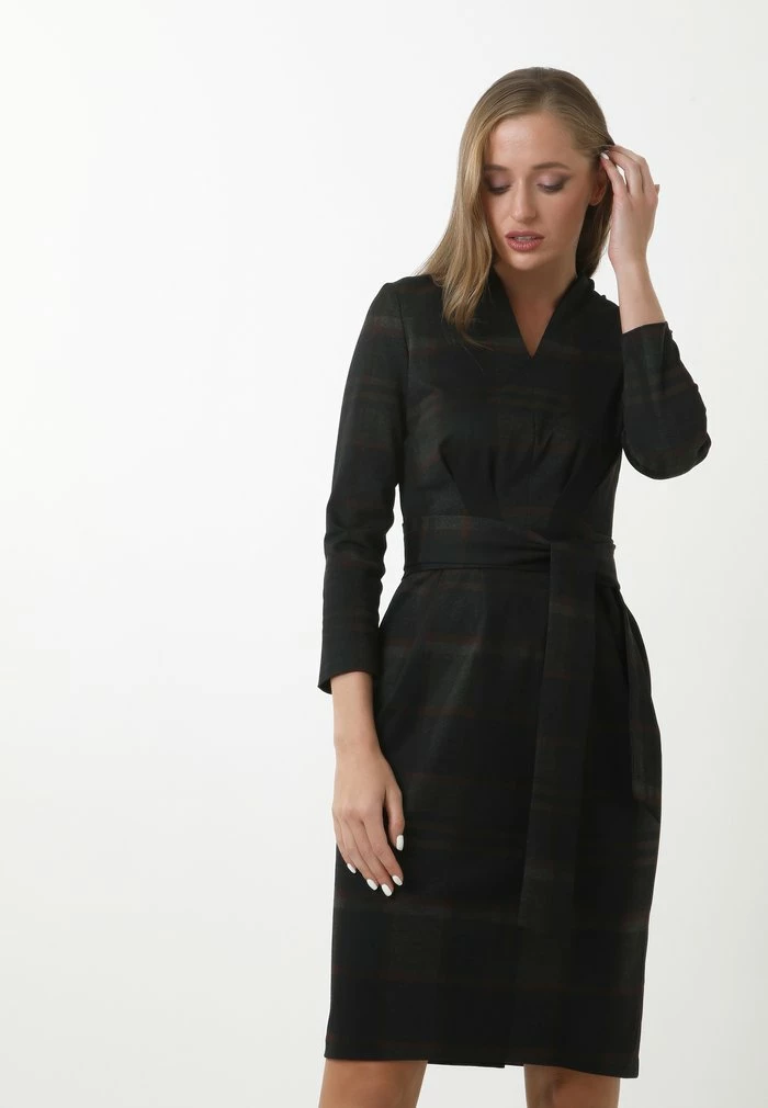 Madam-T LINA - Robe De Jour - Schwarz/ Grün 1 Madam-T LINA - Robe De Jour - Schwarz/ Grün