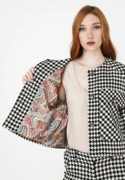 Madam-T EDEN - Blazer - Weiß Schwarz -Madam-T Soldes 2022 38b5749b15f2475fa7ebbb668e3a0333