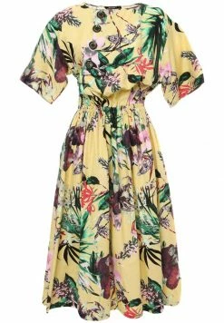 Madam-T CAMUS - Robe De Jour - Gelbgrün -Madam-T Soldes 2022 397ad894af9a49a5948c3ea6050abd56