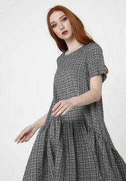 Madam-T Robe De Jour - Grau, Schwarz -Madam-T Soldes 2022 39ad1ed5481344b98001d7a38a30a31e