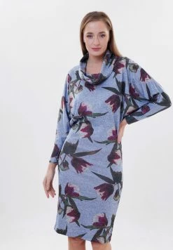 Madam-T LETUCHYA MISHE - Robe Pull - Hellblau/grün
